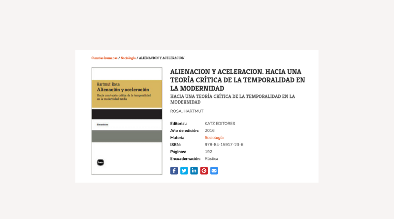 Alienación y aceleración (libro recomendado)